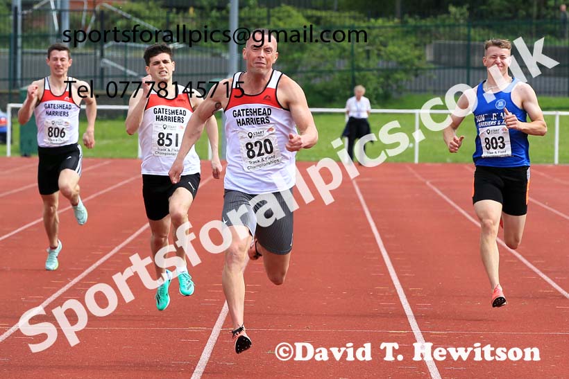 Senior Mens 200 metres, 2023 North Eastern Track and Field Champs., Middlesbrough Sports Village, Middlesbrough. Photo: David T. Hewitson/Sports for All Pics